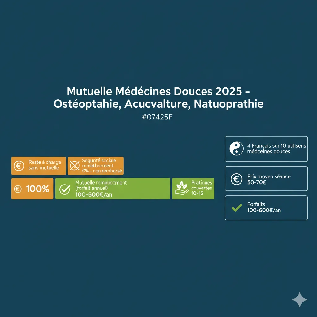 Mutuelle Médecines Douces 2025 - Ostéopathie, Acupuncture, Naturopathie