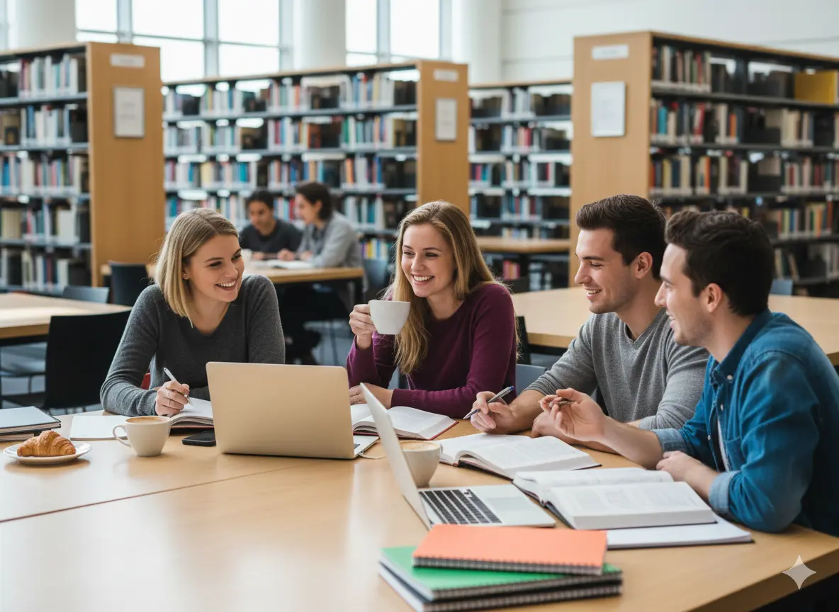 Étudiants en révision - mutuelle santé jeune