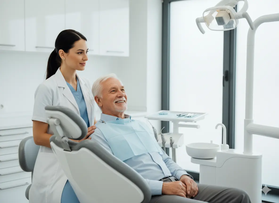 Senior chez le dentiste - prothèses dentaires mutuelle seniors